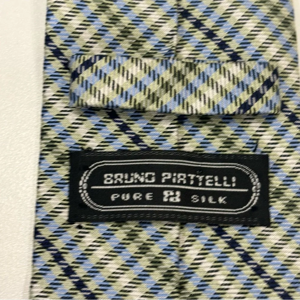 Bruno Pertilli Elegant Blue and Gray Men's Tie